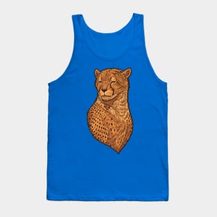 cheetah head illustration Tank Top